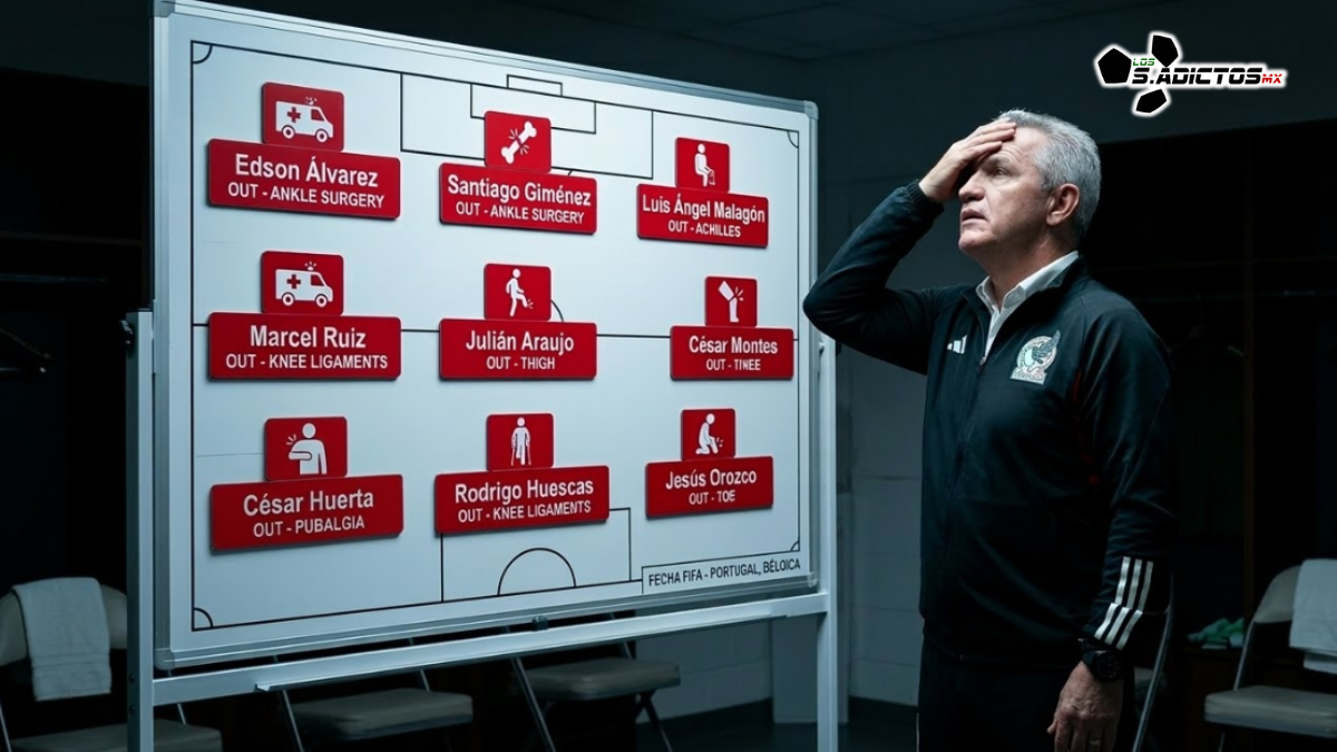 Javier Aguirre enfrenta una crisis de lesiones en la Selección Mexicana. De Julián Araujo a las bajas definitivas para la Copa Mundial de la FIFA 2026.