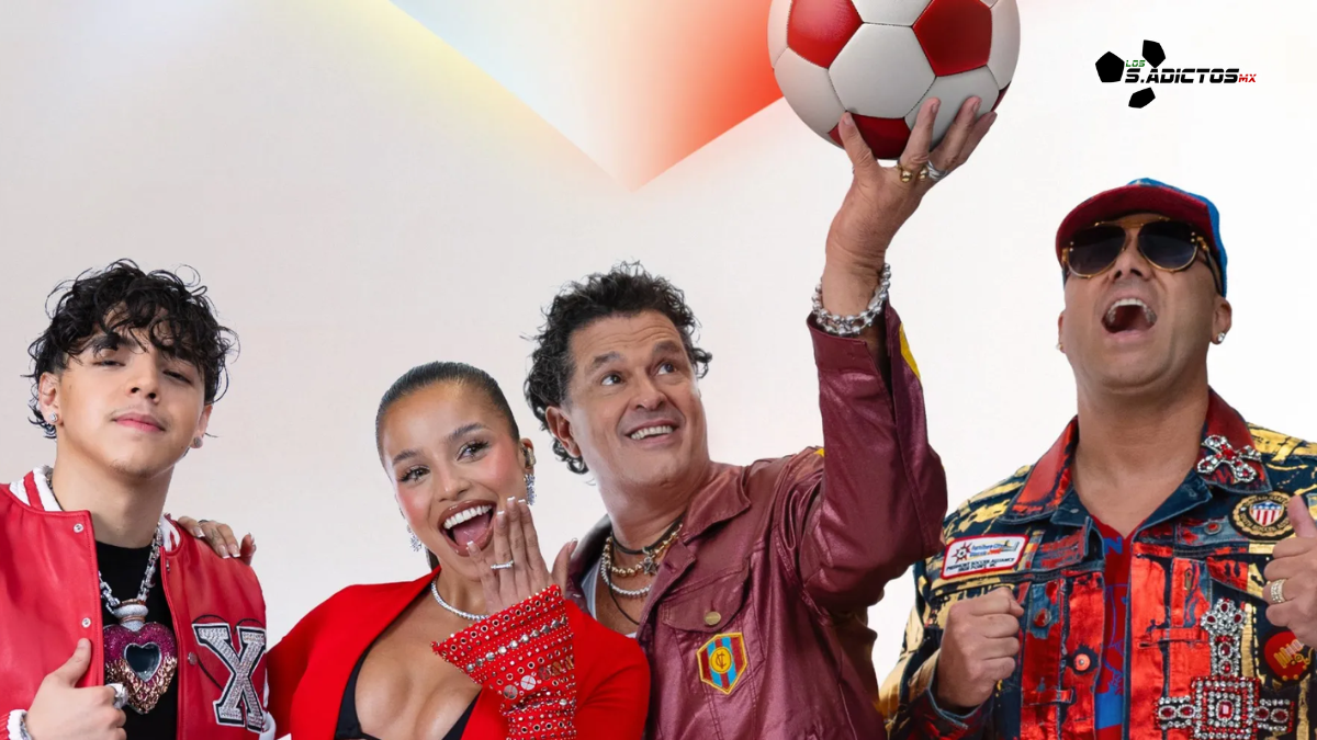 Presentan "Somos más", la canción oficial para el Mundial 2026 con Carlos Vives, Emilia, Wisin y Xavi. Repasa la historia de los himnos mundialistas.